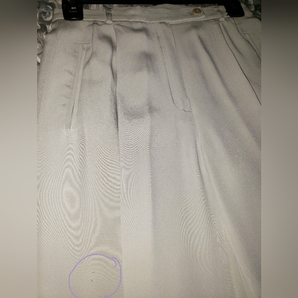 LIZ CLAIBORNE HIGH WASTED PLEATED LINED 100% SILK WOMEN'S PANTS - Picture 5 of 8